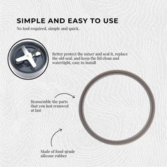 For Nutribullet Short Cup + Handheld Lip Ring + Grey Seal 900 and 600 Models