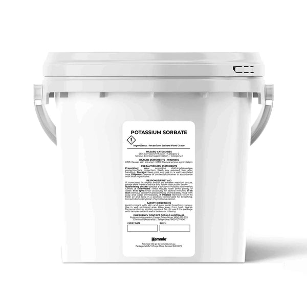 Kemmie 2Kg Potassium Sorbate Food Grade Granules Tub Preservative E202 Cosmetic