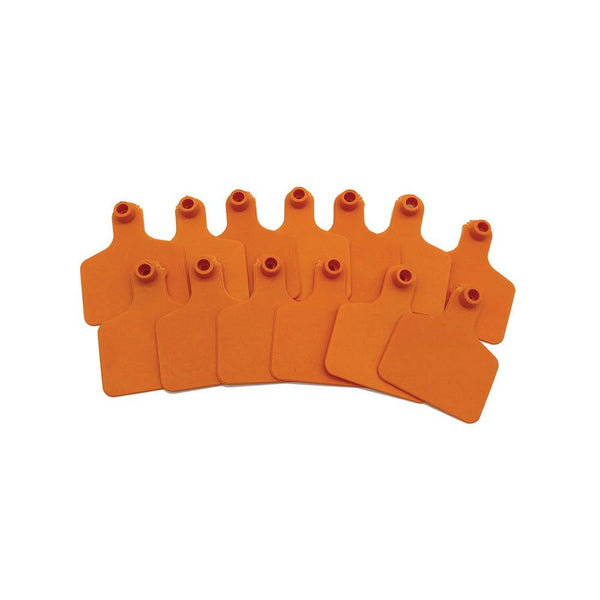100x Cattle Ear Tags 5x4cm Set - Small Orange Blank Sheep Pig Livestock Label