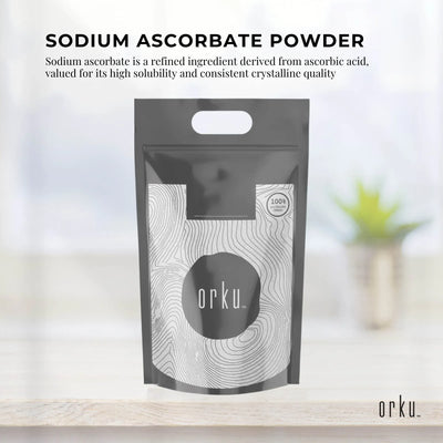 Orku 5kg Sodium Ascorbate - High Purity Soluble Crystalline Powder Ingredient