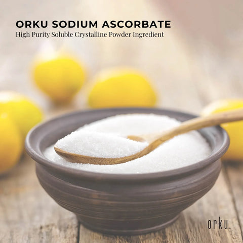 Orku 10Kg Sodium Ascorbate - High Purity Soluble Crystalline Powder Ingredient