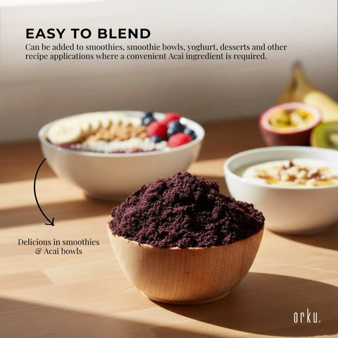 Orku 400g Organic Acai Powder Brazilian Berry Smoothie Bowl Ingredient
