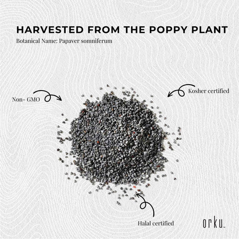 Orku 10Kg Poppy Seeds Unwashed Papaver Somniferum For Baking and Decorating