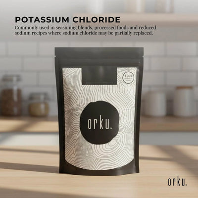 Orku 1Kg Potassium Chloride Powder (KCl) - Food Grade E508 Salt Substitute