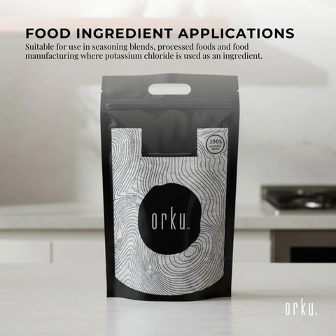 Orku 5Kg Potassium Chloride Powder (KCl) - Food Grade E508 Salt Substitute