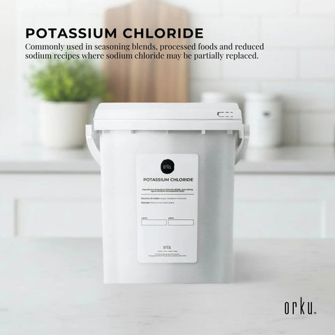 Orku 1.3Kg Potassium Chloride Powder Tub - Food Grade E508 Salt Substitute
