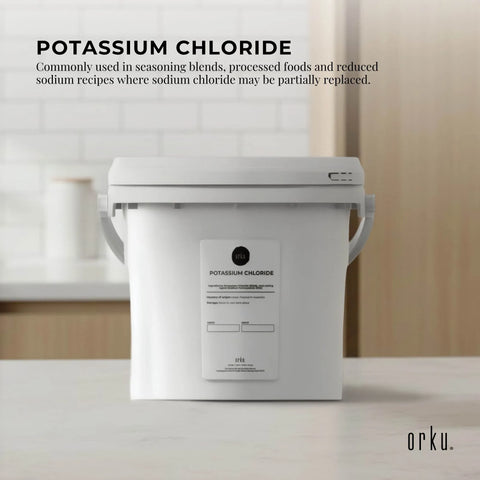Orku 5Kg Potassium Chloride Powder Tub - Food Grade E508 Salt Substitute