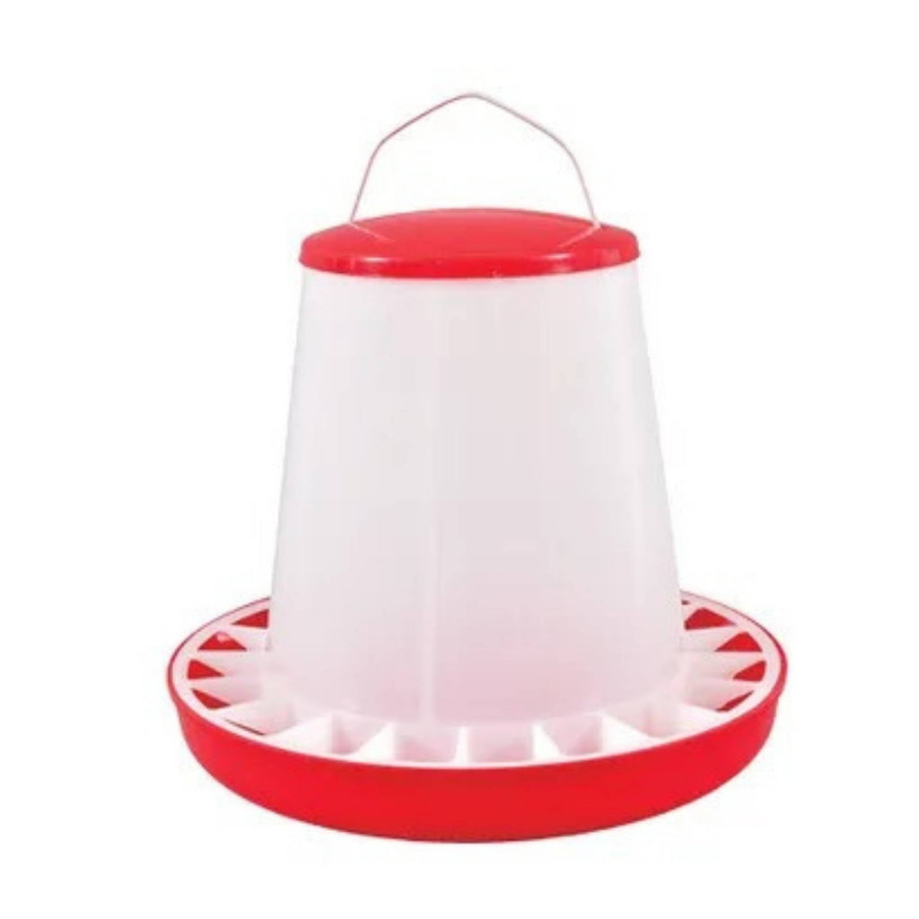Rooster Farms 9Kg Automatic Chicken Feeder - Poultry Hen Feeding Seed Bucket