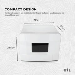 Orku 8L White Electric Towel Warmer UV Steriliser Cabinet Salon Heat Sanitiser