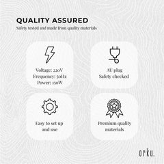 Orku 8L White Electric Towel Warmer UV Steriliser Cabinet Salon Heat Sanitiser