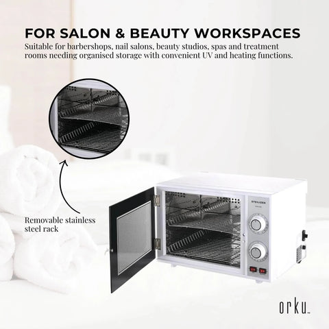 Orku 20L UV Disinfection Cabinet for Salon Beauty Nail Tool Storage