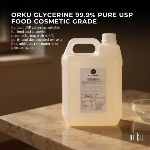 Orku 5L Glycerine 99.9% Pure USP Food Cosmetic Grade - Vegetable Glycerol