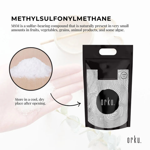 Orku 5Kg MSM Powder or Crystals - 99.9% Pure USP Grade Methylsulfonylmethane