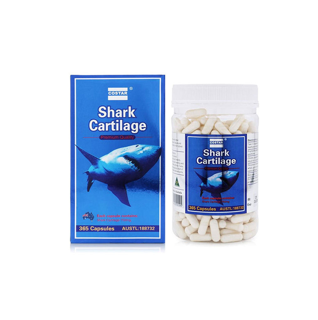 Costar Shark Cartilage 750mg 365 Capsules - Joint Support Supplement