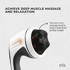 Full Body Vibration Handheld Massager - 4 Massage Heads Neck Shoulders Back Legs