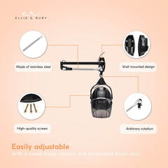 Hanging Hooded Hair Dryer Wall Mounted Bonnet Hood Hairdryer Salon Equipment