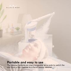 2 In 1 Facial and Hair Steamer Face Skin Portable Table Top Steam Ozone Machine