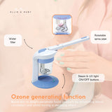Ellie & Ruby 2-in-1 Facial Hair Steamer Ozone Steam Machine Portable Tabletop