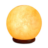 Orku 16 cm Ball Shape Himalayan Pink Salt Lamp - Carved Sphere Night Light