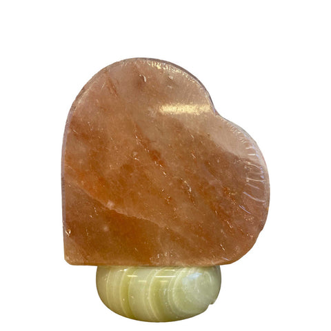 Orku Heart Shaped Himalayan Pink Salt Lamp - Hand Carved Love Night Light