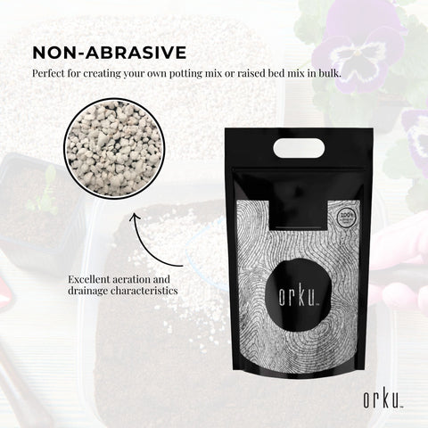Orku 10L Perlite Coarse Premium Soil Expanded Medium Plants Hydroponics