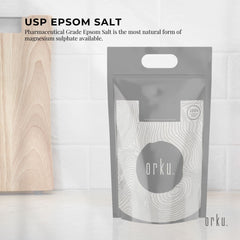 Orku 5Kg Epsom Salt - USP Grade Magnesium Sulfate Body Bath Salts