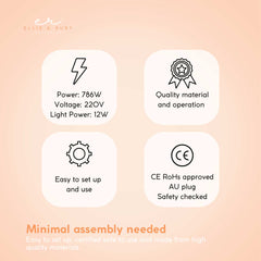 Ellie & Ruby Facial Steamer Magnifying Lamp - 2in1 Professional Beauty Machine