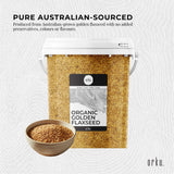 Orku 800g Organic Golden Linseed Flaxseed Whole Grain Non GMO - Tub