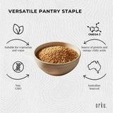 Orku 800g Organic Golden Linseed Flaxseed Whole Grain Non GMO - Tub