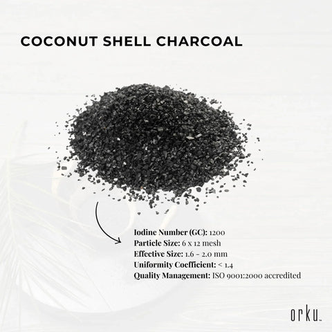 Orku Bulk 10Kg Granular Activated Carbon GAC Coconut Shell Charcoal Filtration