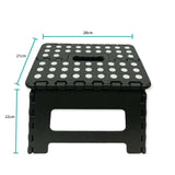 Folding Step Stool 22cm Portable Plastic Collapsible Fold Up Chair Random Colour