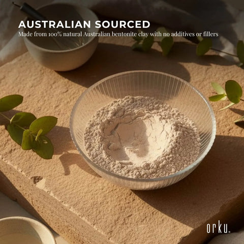 Orku 1Kg Organic Bentonite Clay Powder Cosmetic Grade Montmorillonite