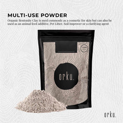 1Kg Organic Sodium Bentonite Clay Powder - Cosmetic Montmorillonite