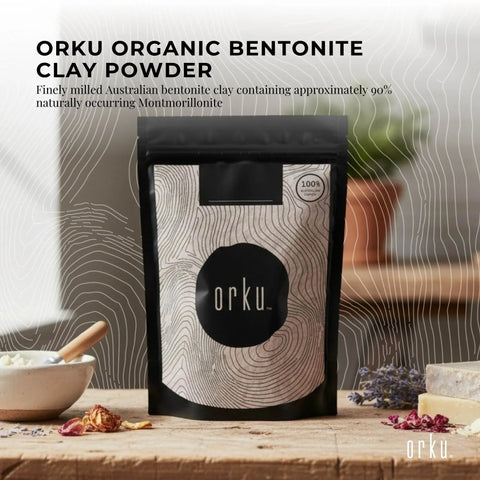 Orku 2Kg Organic Bentonite Clay Powder Cosmetic Grade Montmorillonite