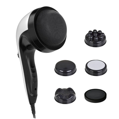 Orku Handheld Body Massager 4 Heads Adjustable Speed 28W Black