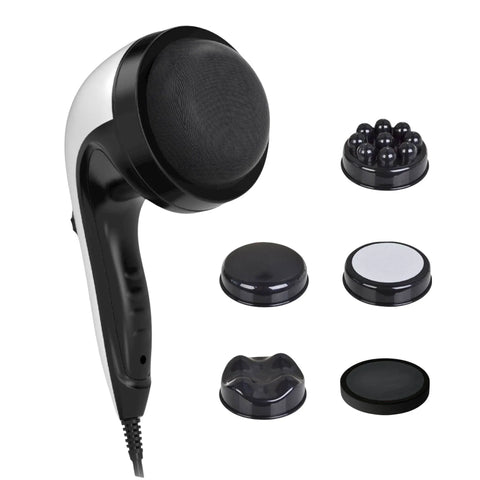 Orku Handheld Body Massager 4 Heads Adjustable Speed 28W Black