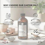 Orku 1L Organic Castor Oil - Hexane Free Cold Pressed