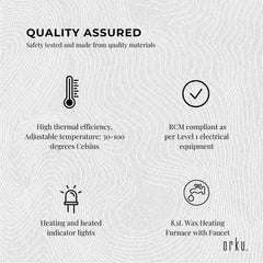 8L Orku Candle Wax Heater With Tap And Accessories - Candle Making Melter Pot