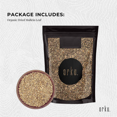 100g Organic Mullein Leaf - Dried Herbal Verbascum Thapsis