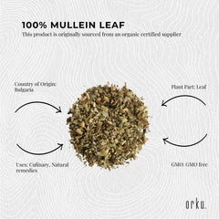 200g Organic Mullein Leaf - Dried Herbal Verbascum Thapsis