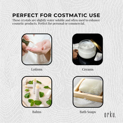 Orku 25g Menthol Crystals - USP Grade L-Menthol Mint Flakes C10H200