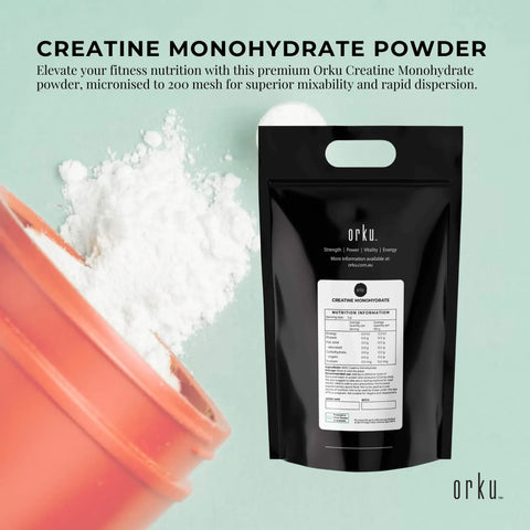 Orku 20Kg Creatine Monohydrate Powder 200 Mesh Micronised 99.9% Pure