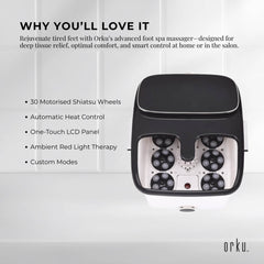 Foot Spa Automatic Water Heating Massager - Electric Pedicure Bath