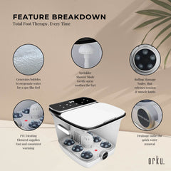 Foot Spa Automatic Water Heating Massager - Electric Pedicure Bath