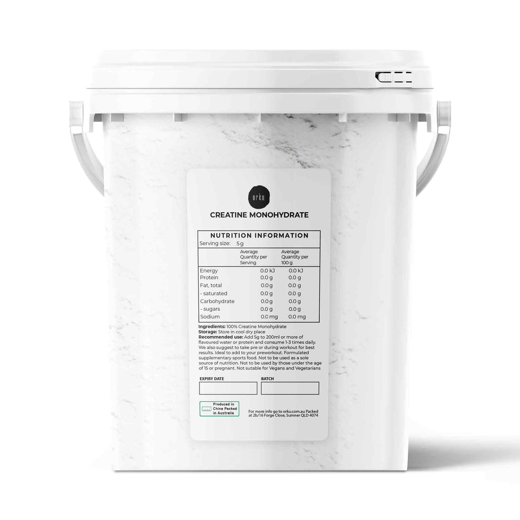 Orku 800g Creatine Monohydrate Powder Tub - 200 Mesh Micronised | 99.9% Purity
