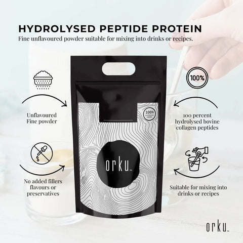 Orku 5Kg Bovine Collagen Peptides Powder Hydrolysed Protein Unflavoured