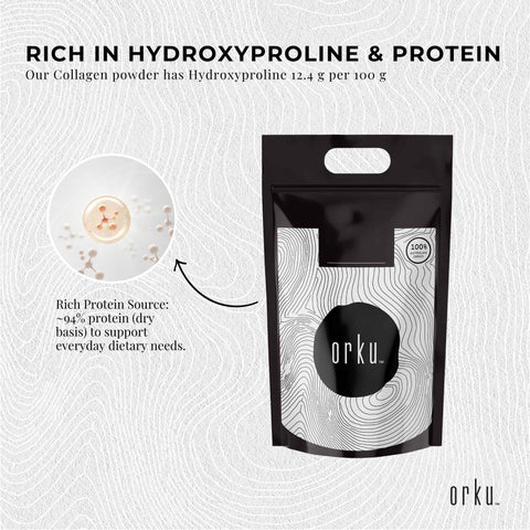 Orku 5Kg Bovine Collagen Peptides Powder Hydrolysed Protein Unflavoured