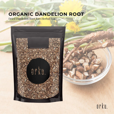 Orku 100g Organic Dandelion Root - Dried Raw Herbal Tea