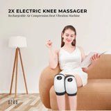 Orku 2x Heated Knee Massager - Rechargeable Air Compression Vibration Wrap