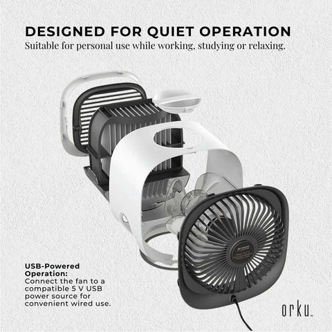 Orku USB Mini Evaporative Air Cooler Fan White - 300 Ml Water Tank